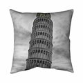 Fondo 26 x 26 in. Tower of Pisa In Italy-Double Sided Print Indoor Pillow FO3337593